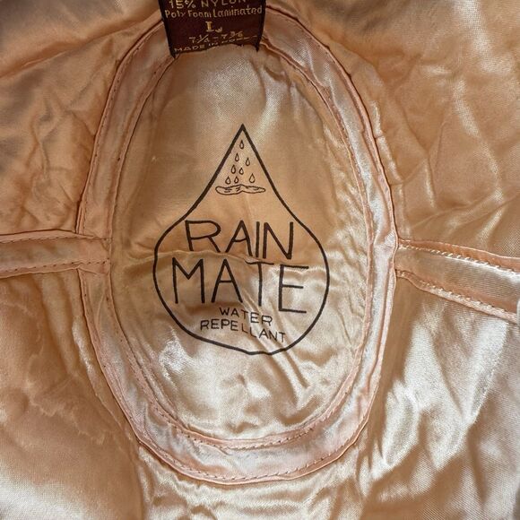 VTG Mens Rain Mate Wool Blend L 7 1/4-7 3/8 Tweed Herringbone - Picture 6 of 7